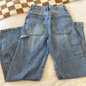 Carpenter Jeans, Cargo Jeans, wide leg cargo jeans, cargo pant, women carpenter